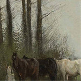 Horses Vintage Art Print: 8x10in