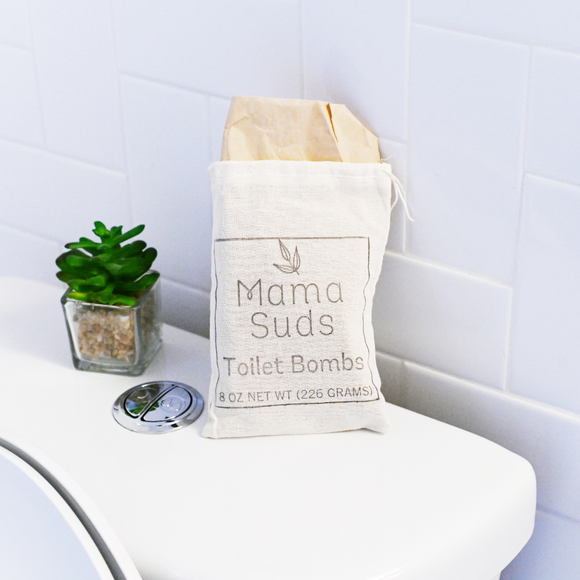 Toilet Bomb Cleaning Tabs in muslin bags