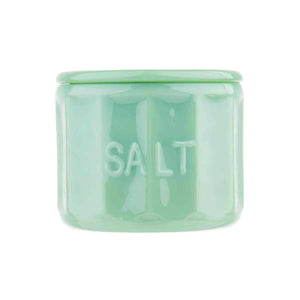 Jadeite Glass Collection Salt Cellar With Lid