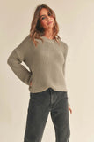 T2694   ROUND NECK SWEATER KNITTED TOP