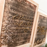 Vintage Christmas Carol Signs - Dark Background: O Holy Night / Dark Frame