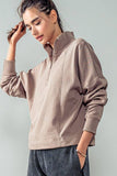 Ridge Quarter Zip Pullover - Ribbed Trim