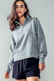 Ridge Quarter Zip Pullover - Ribbed Trim