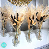 Pampas Grass Centerpieces including Vase Set of 6