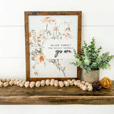Wildly Capable Floral Sign: 8x10 Inches
