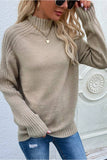 CWOSWL0148_TURTLE NECK LONG SLEEVE CASUAL SWEATER