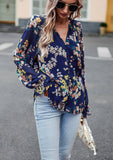 Floral Button Down Long Sleeve Blouse SZ25-TP32012